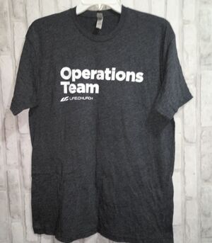 Next level gray and white life church operation team  T-shirt